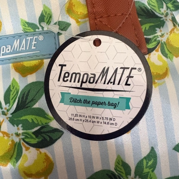 TempaMate Thermal lemon print  lunch tote - Picture 6 of 9